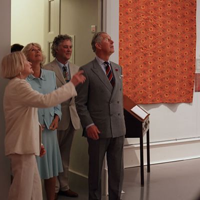The Prince of Wales at the Welsh Quilt Centre